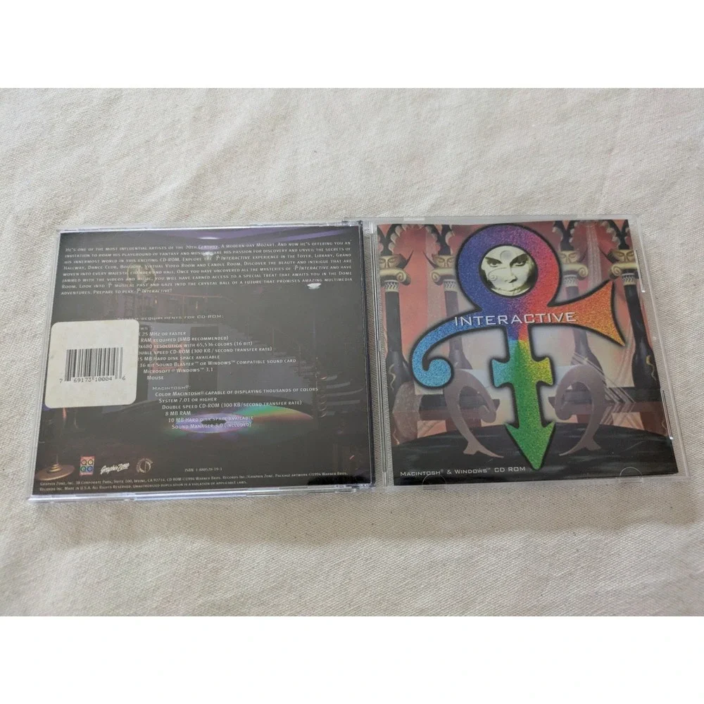 Prince Interactive PC Mac‎ CD-ROM 1994 Vintage Multimedia Game Love Symbol Disc